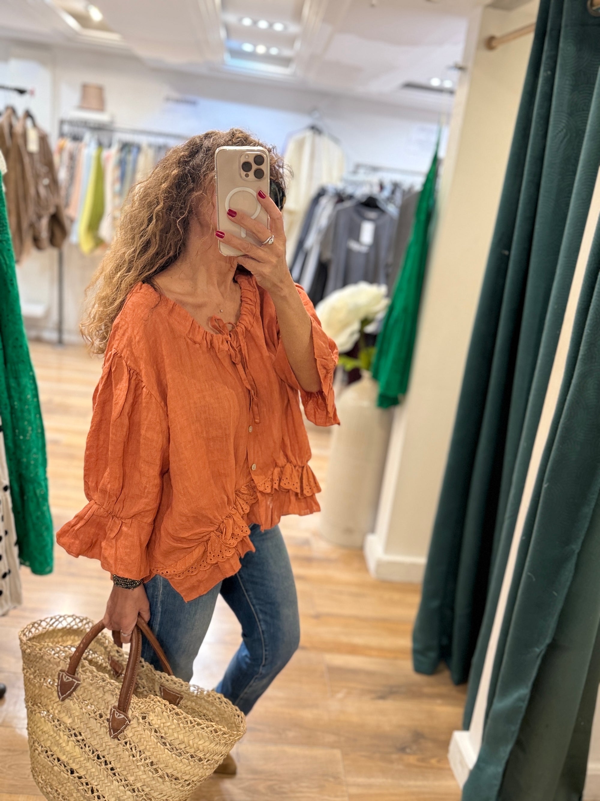 BLOUSE BOHÈME TERRACOTTA