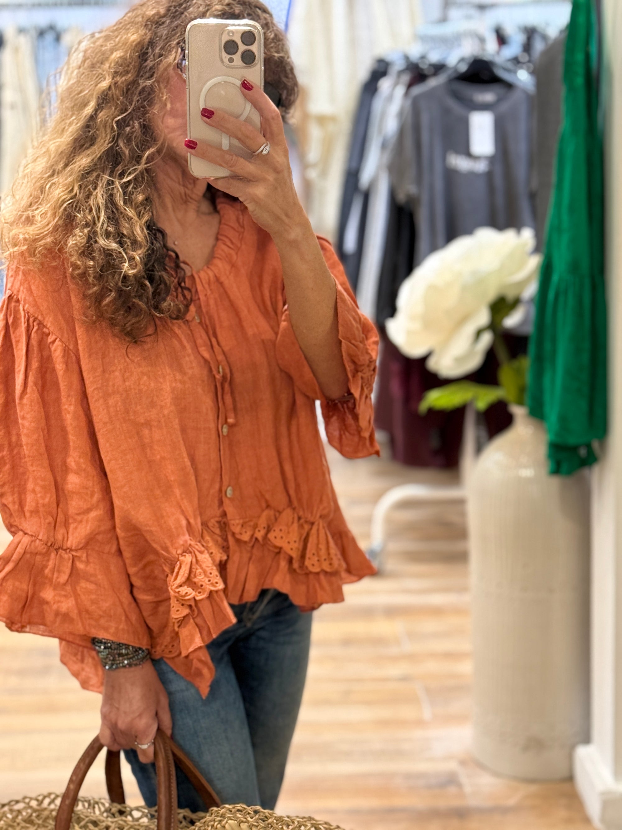 BLOUSE BOHÈME TERRACOTTA