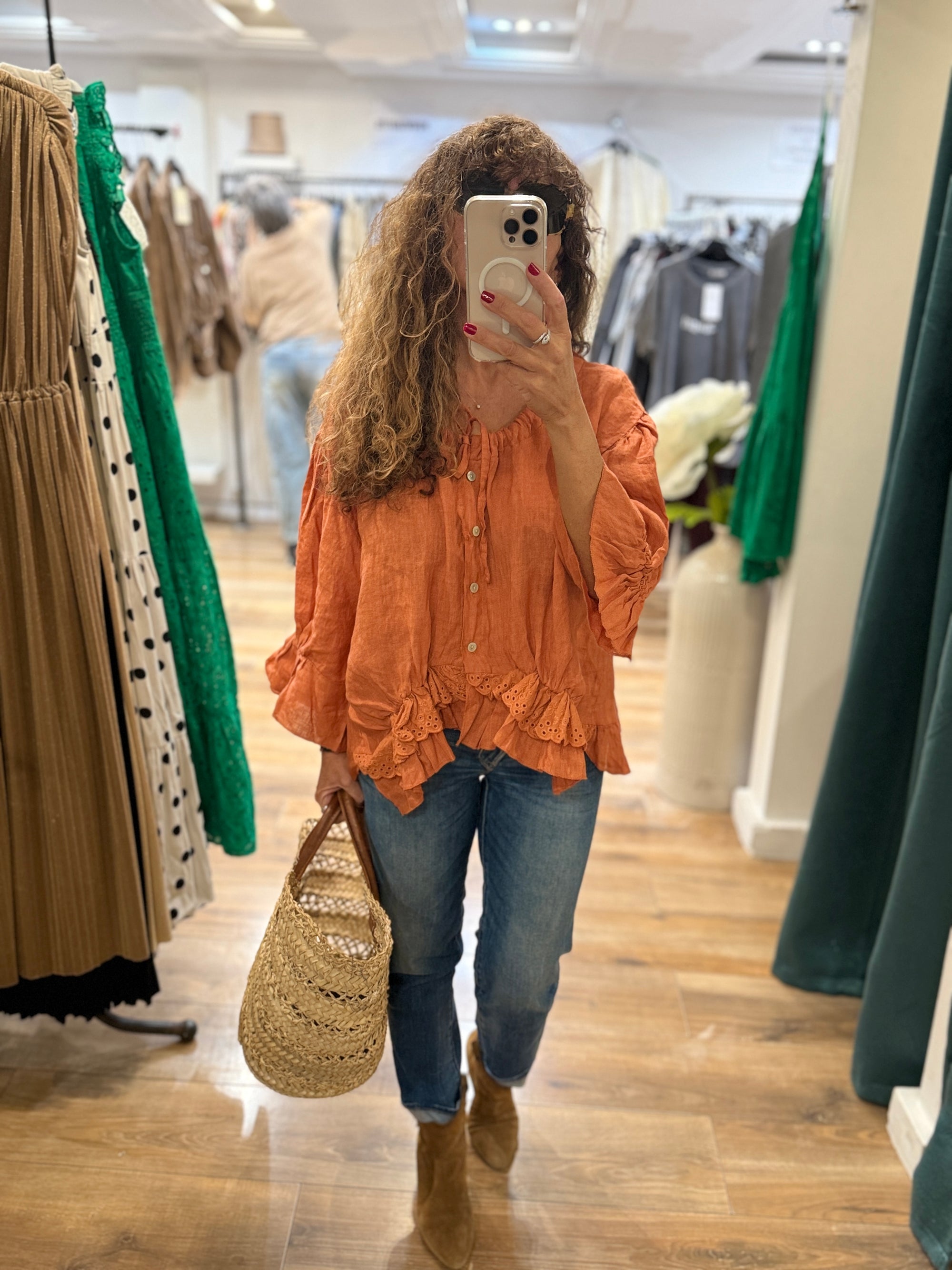 BLOUSE BOHÈME TERRACOTTA