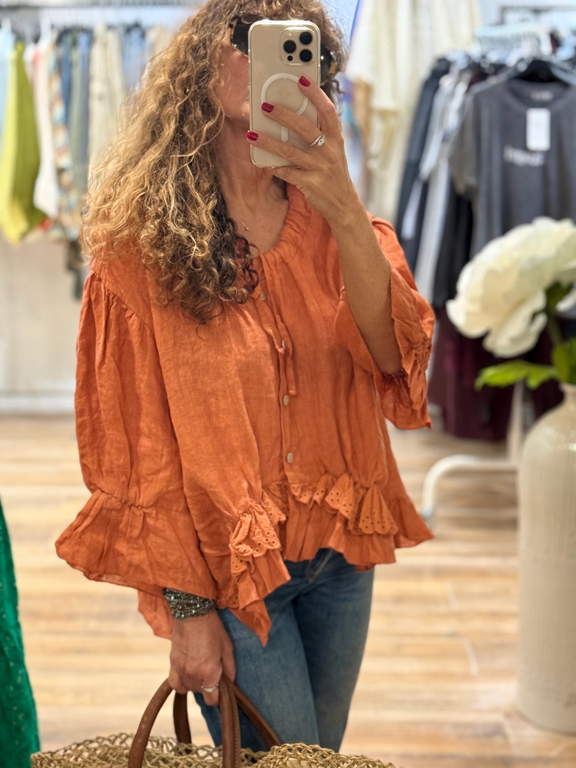 BLOUSE BOHÈME TERRACOTTA