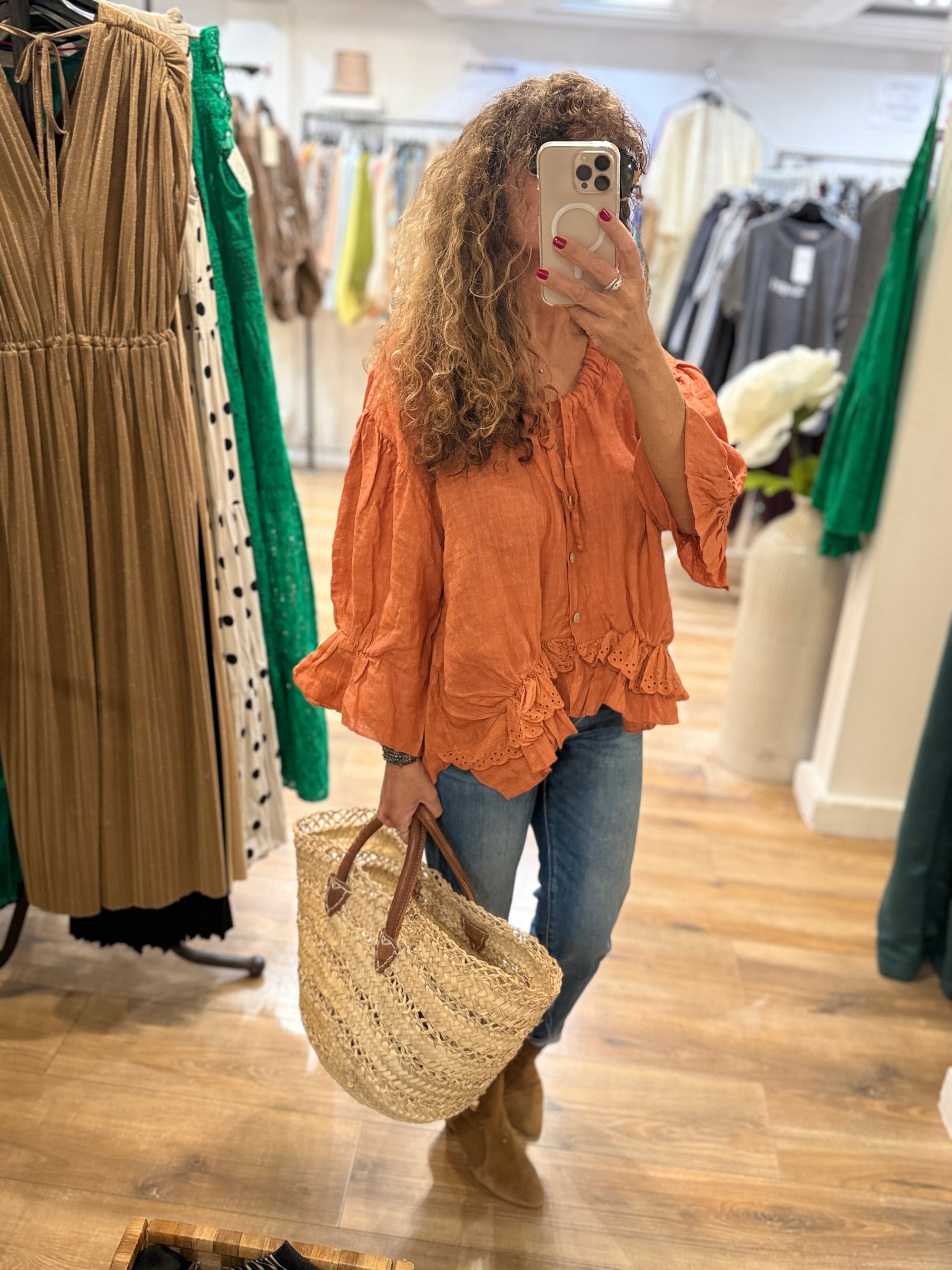BLOUSE BOHÈME TERRACOTTA