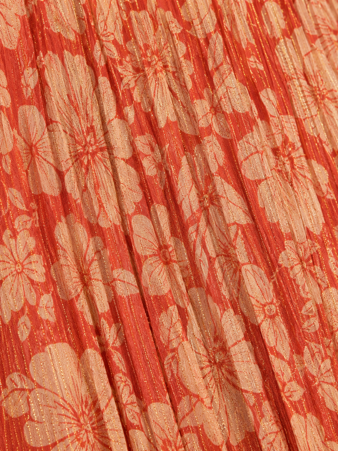 ROBE PLISSÉE FLEURIE LUREX