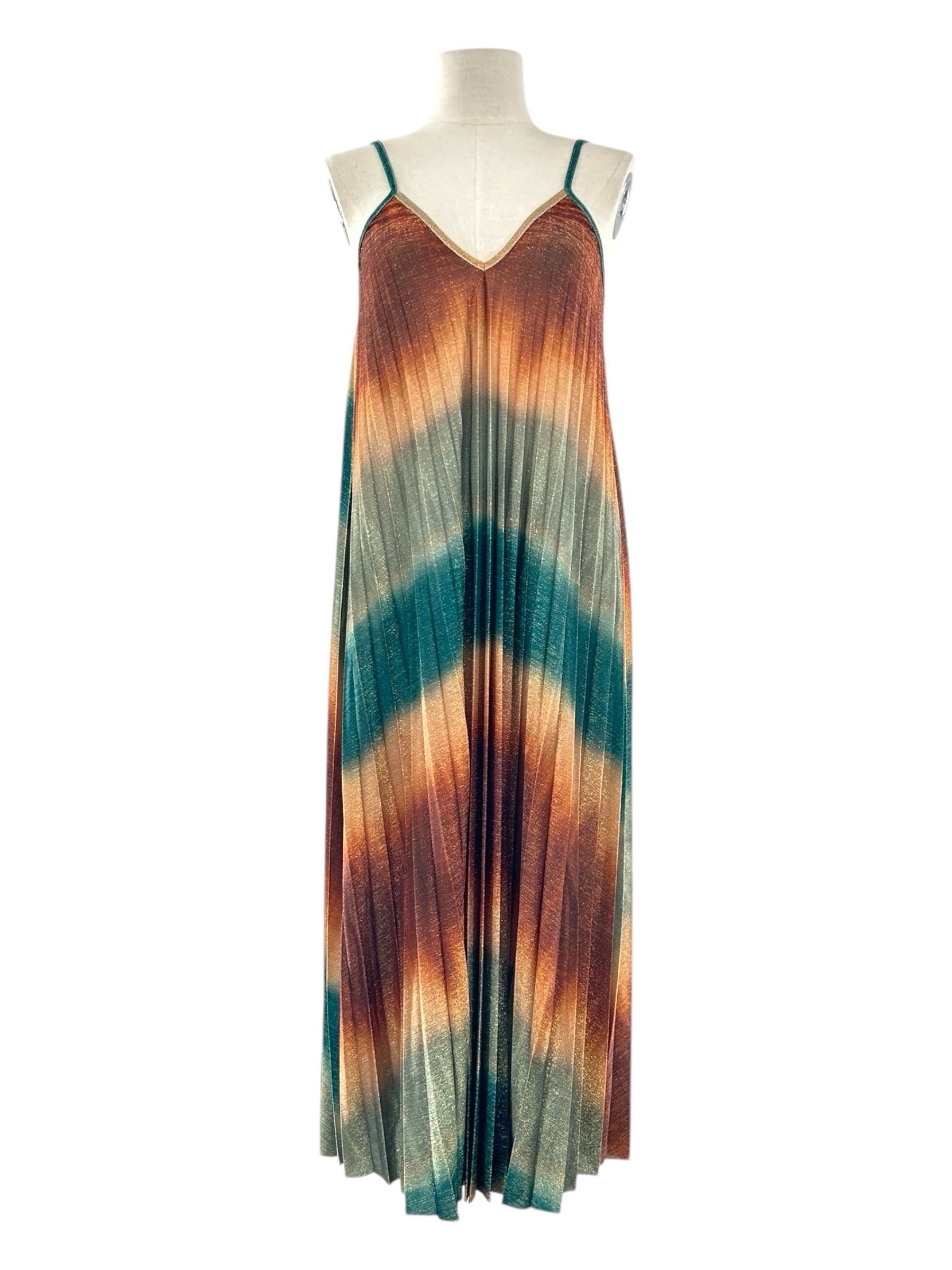 ROBE IRISÉE BLEU CANARD