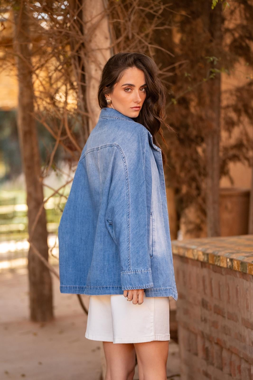 VESTE OVERSIZE EN DENIM