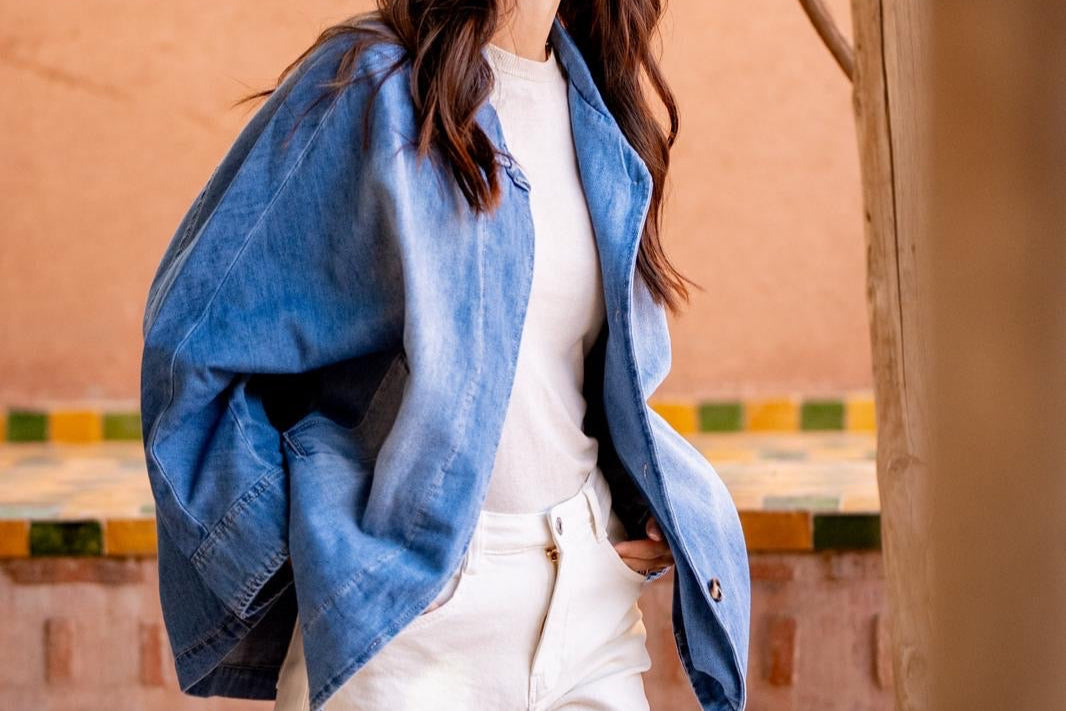 VESTE OVERSIZE EN DENIM