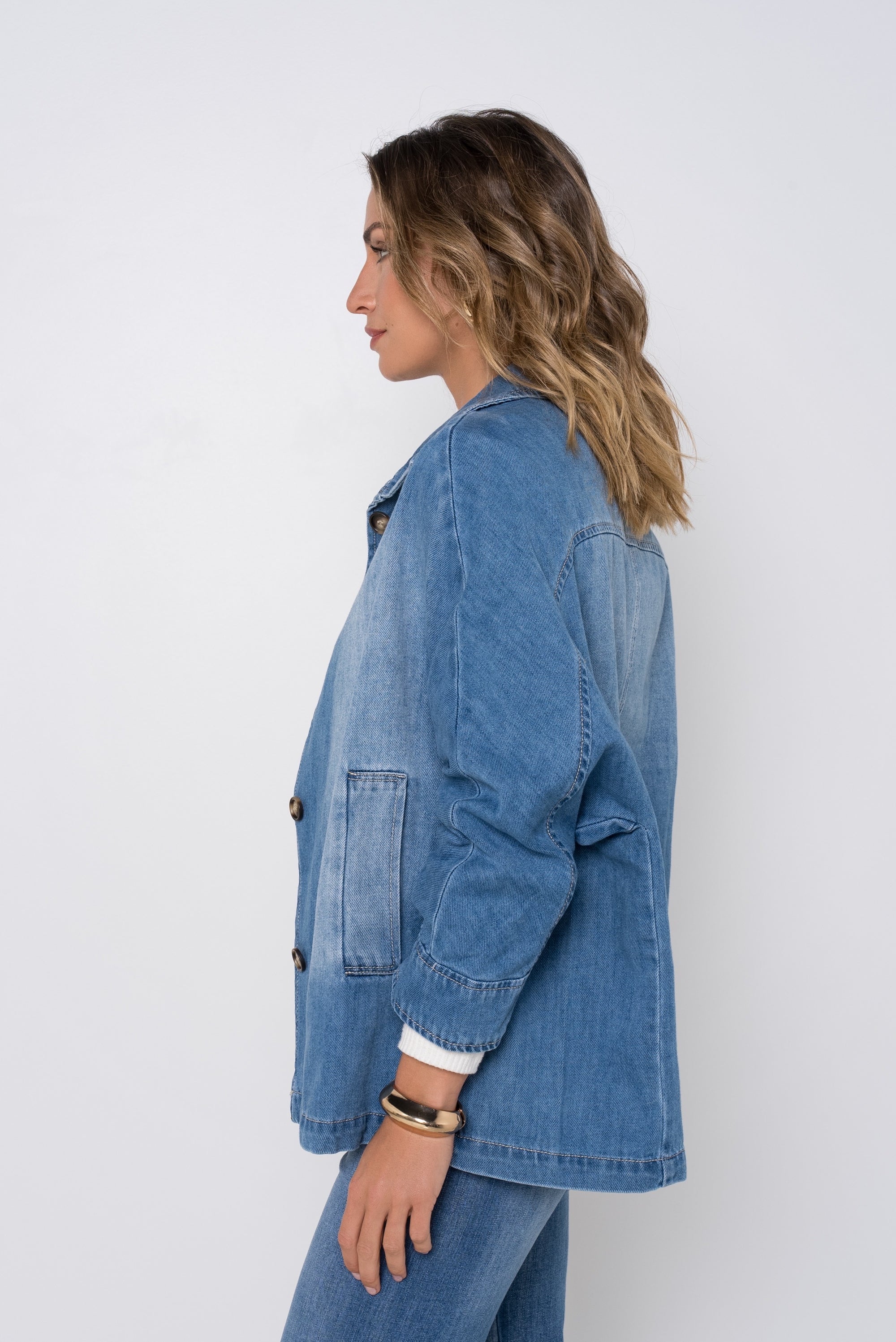 VESTE OVERSIZE EN DENIM