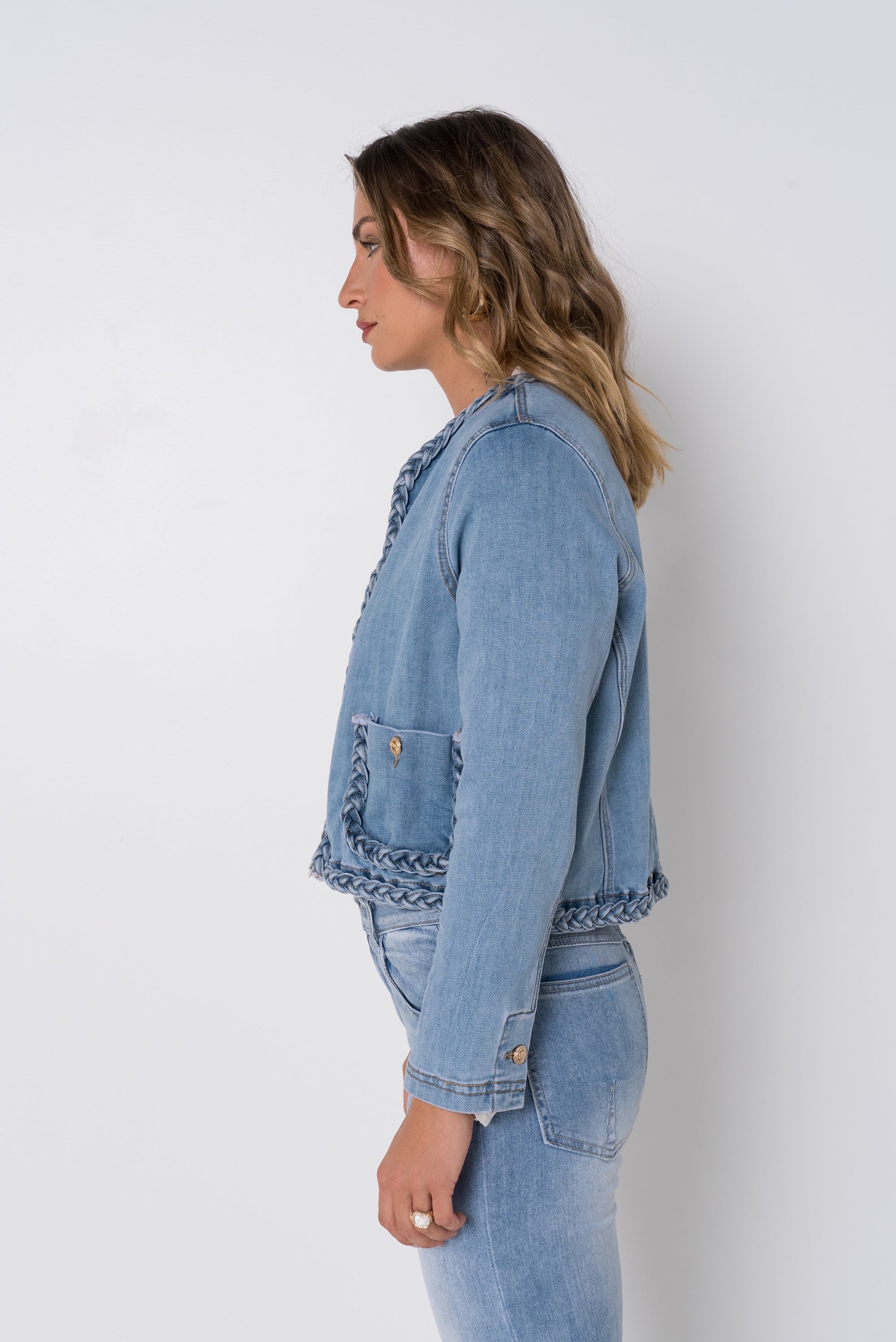 VESTE DENIM DETAILS TRESSES