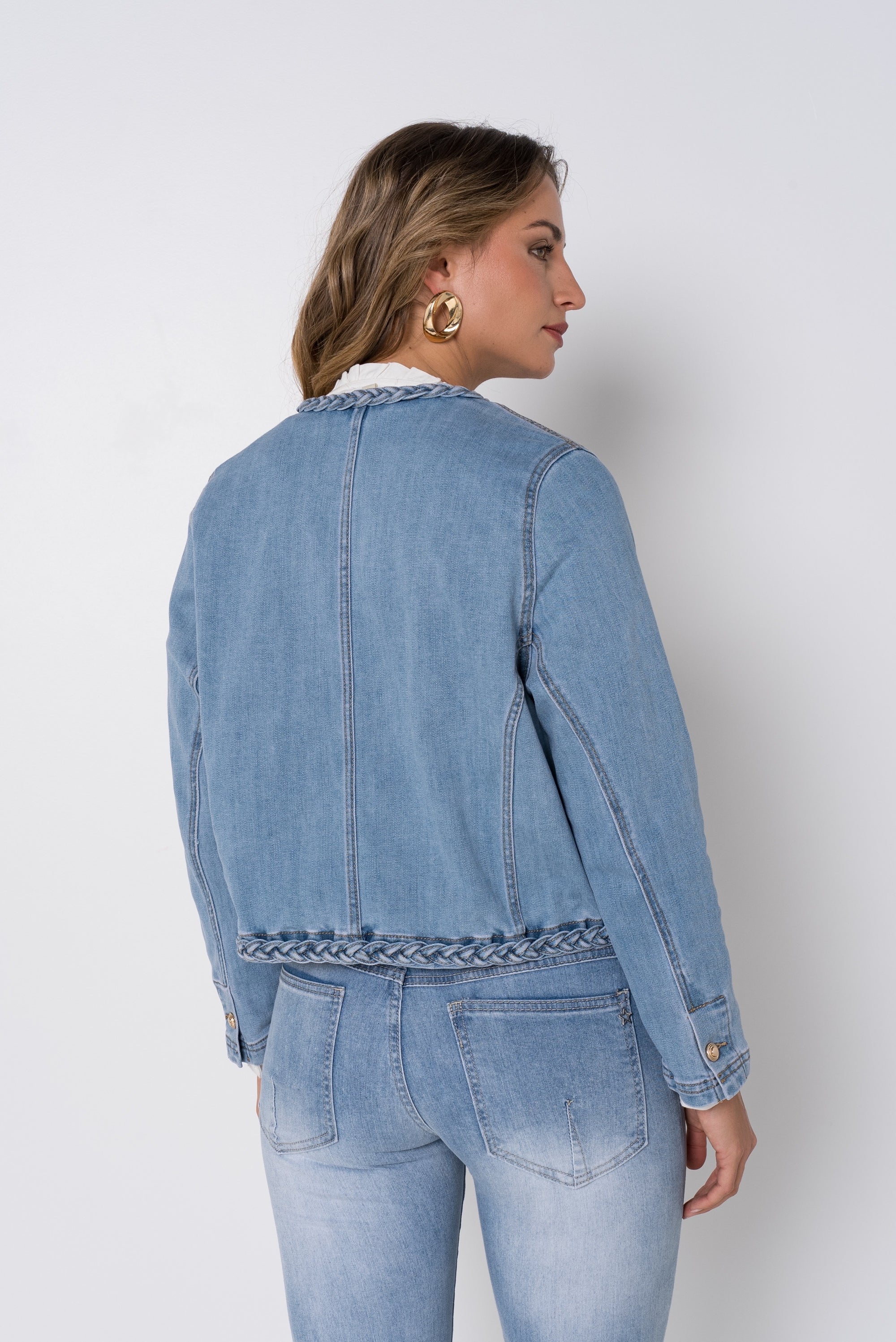 VESTE DENIM DETAILS TRESSES