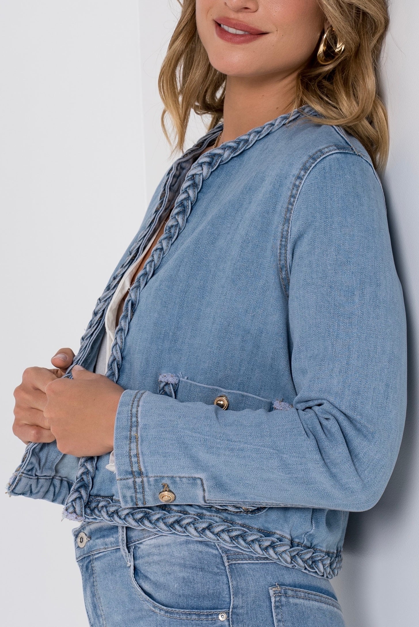 VESTE DENIM DETAILS TRESSES