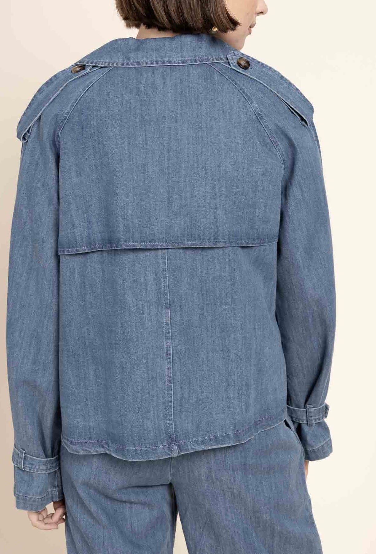 VESTE DENIM STYLE TRENCH