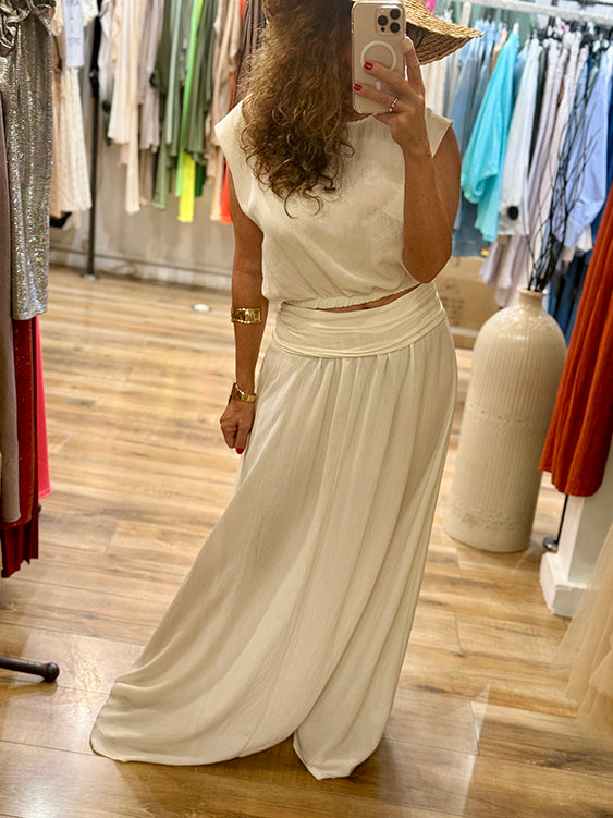 ENSEMBLE JUPE/TOP SANTORINI ECRU