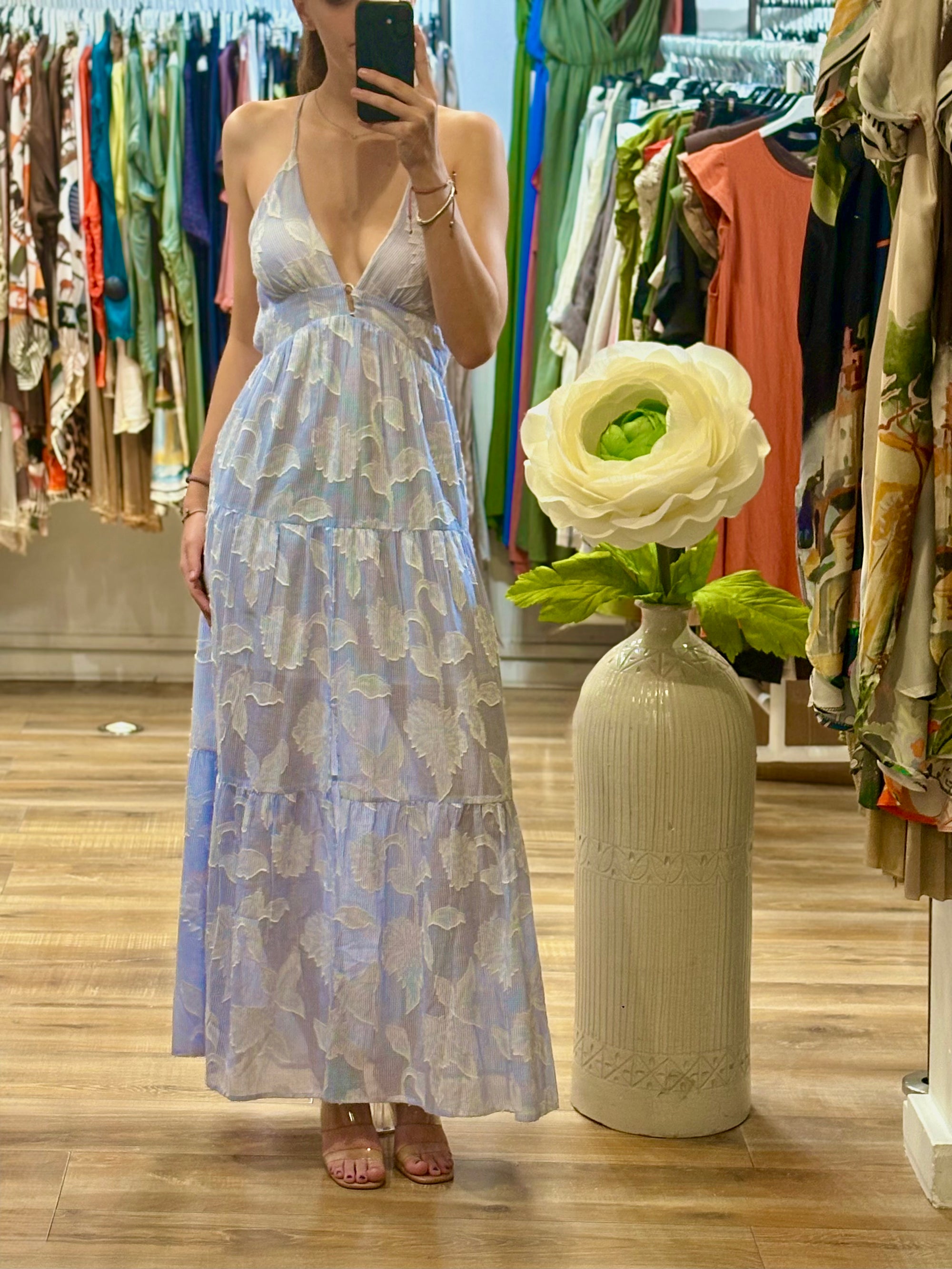 ROBE NAYA BLANCHE ET BLEUE