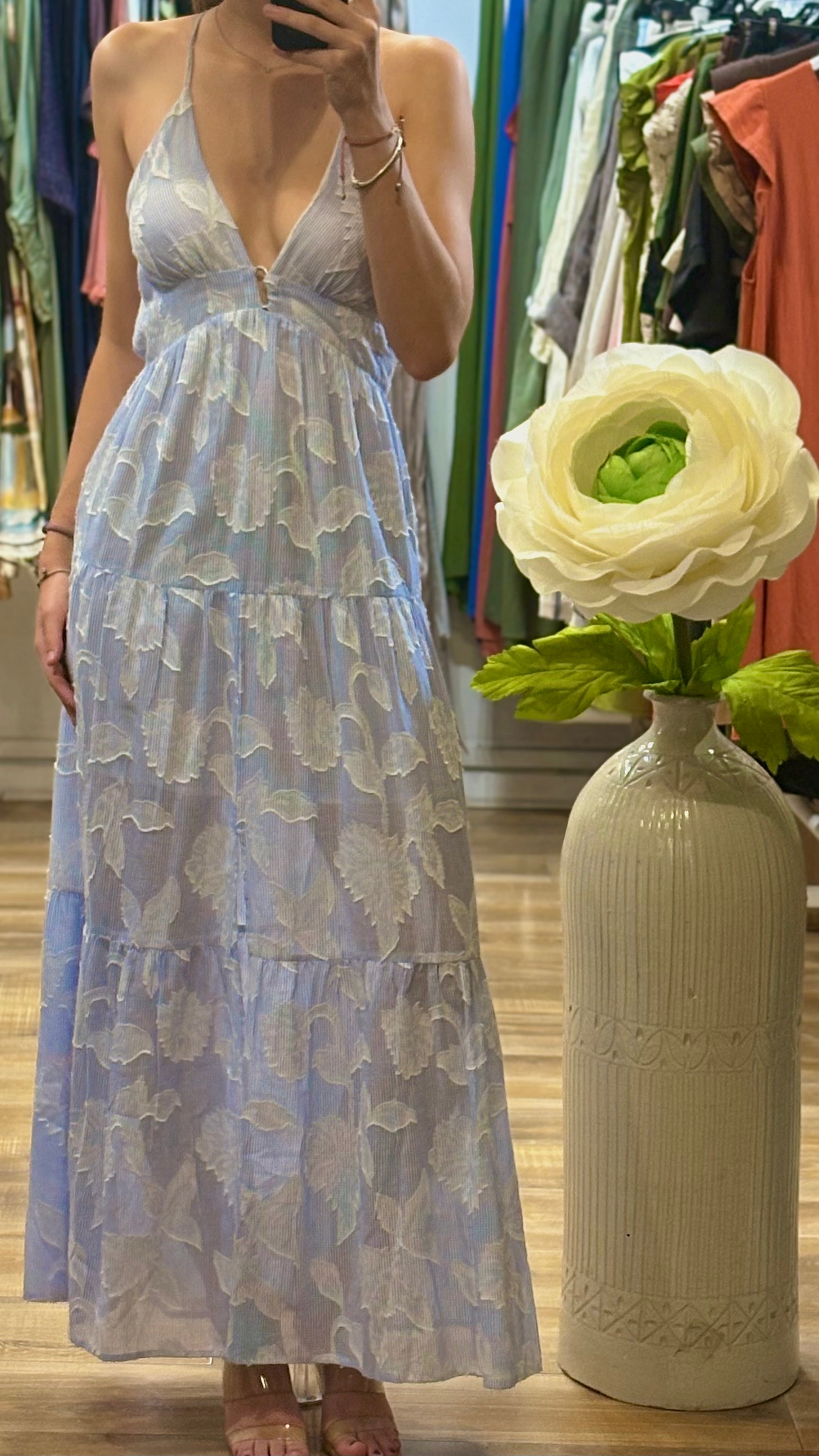 ROBE NAYA BLANCHE ET BLEUE