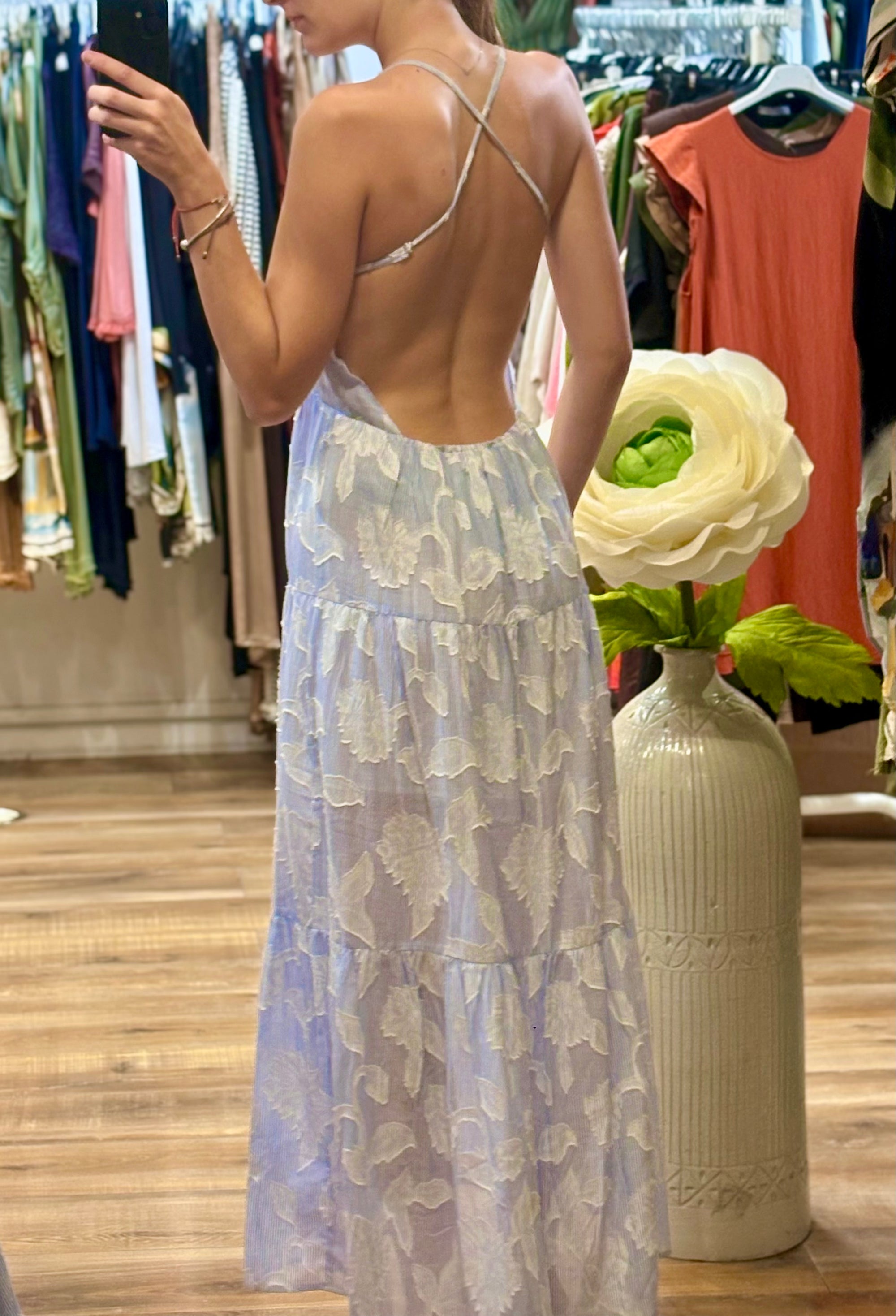 ROBE NAYA BLANCHE ET BLEUE