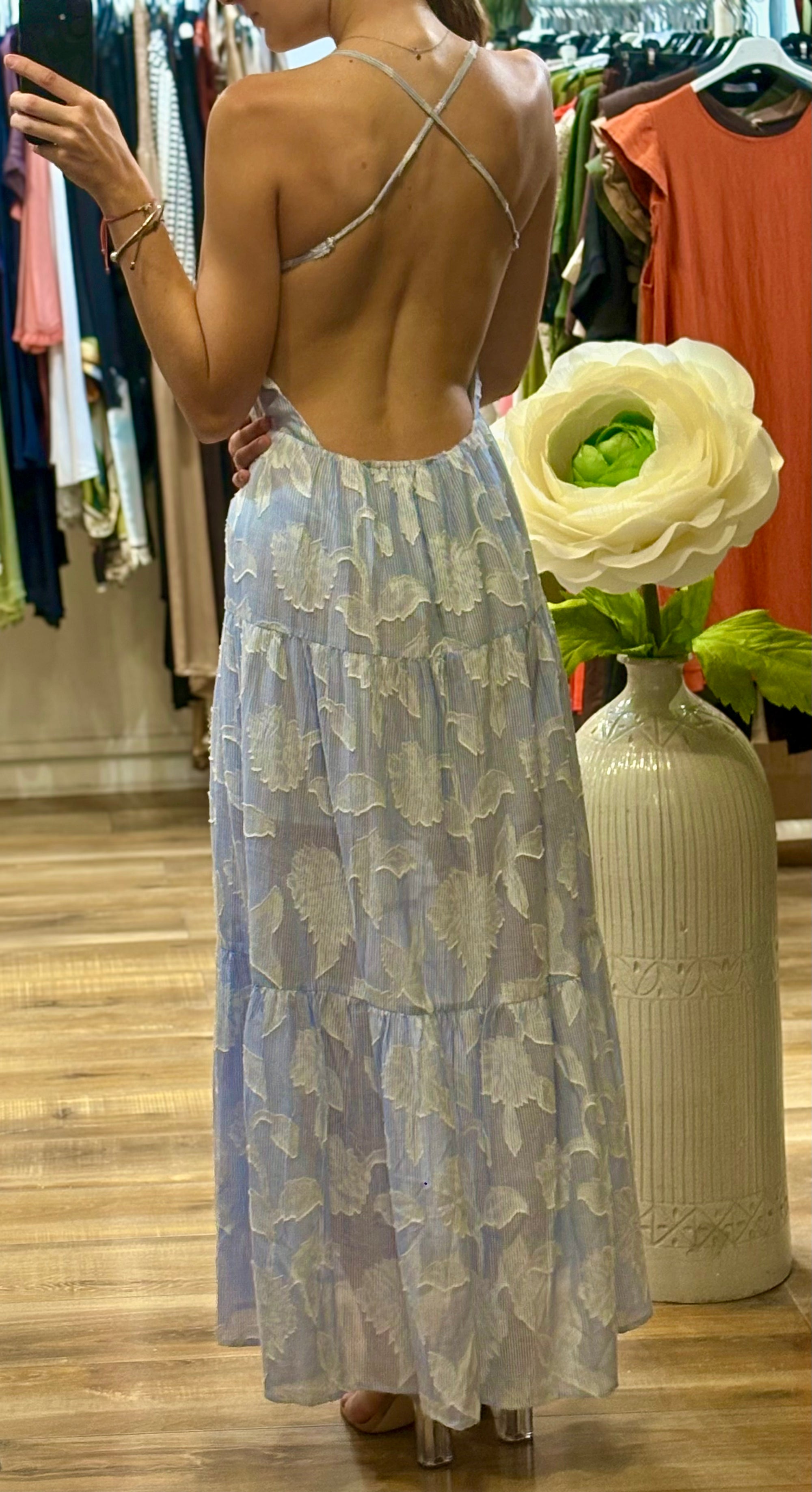 ROBE NAYA BLANCHE ET BLEUE