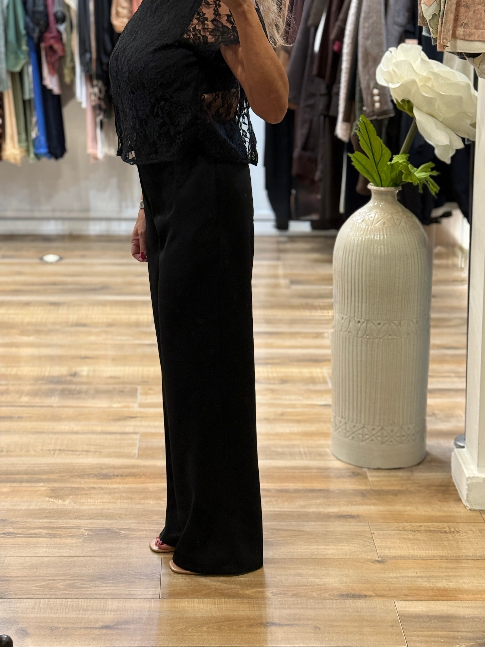 COMBINAISON NOIRE DENTELLE DOS CROISÉ