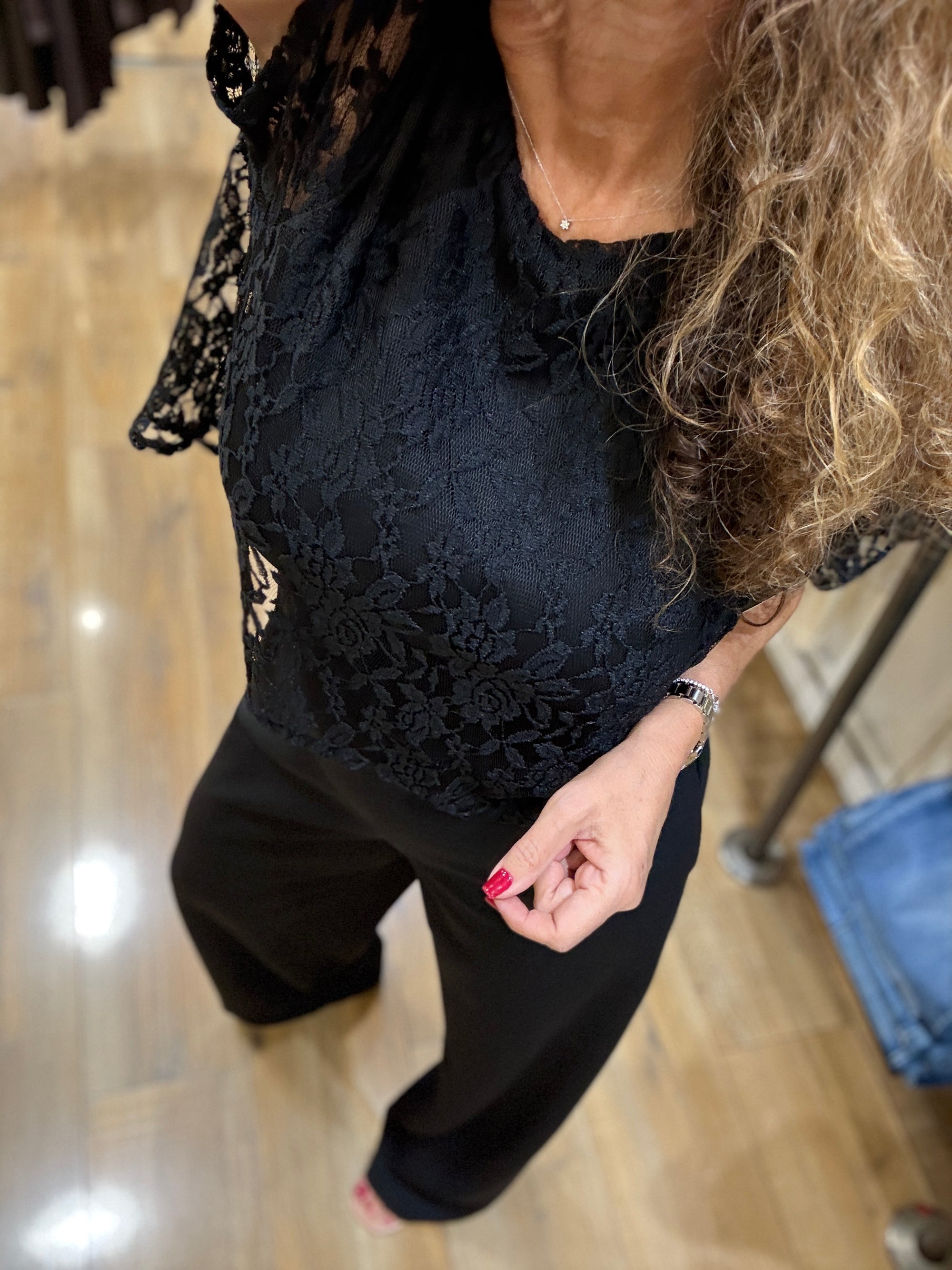 COMBINAISON NOIRE DENTELLE DOS CROISÉ