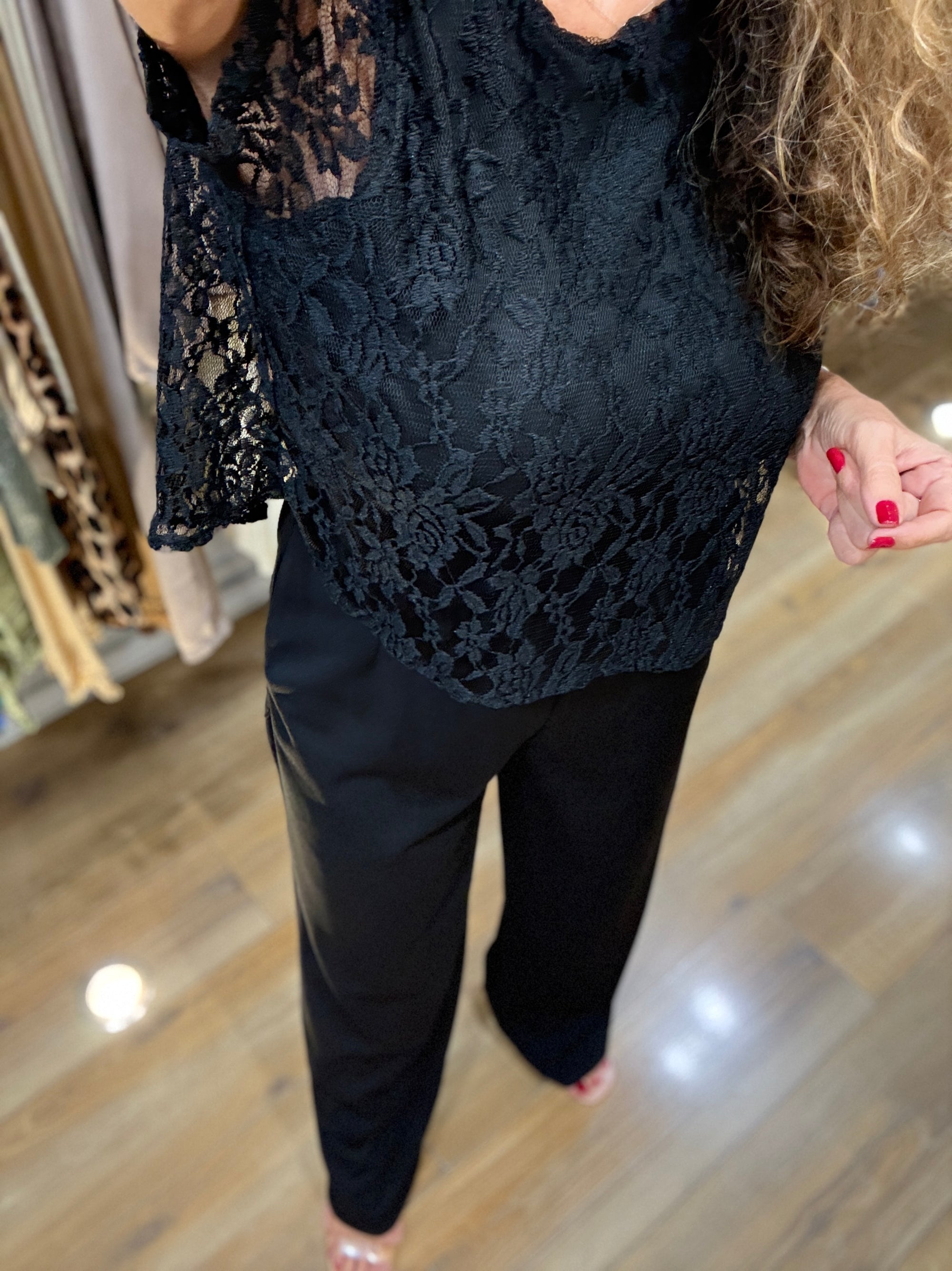 COMBINAISON NOIRE DENTELLE DOS CROISÉ