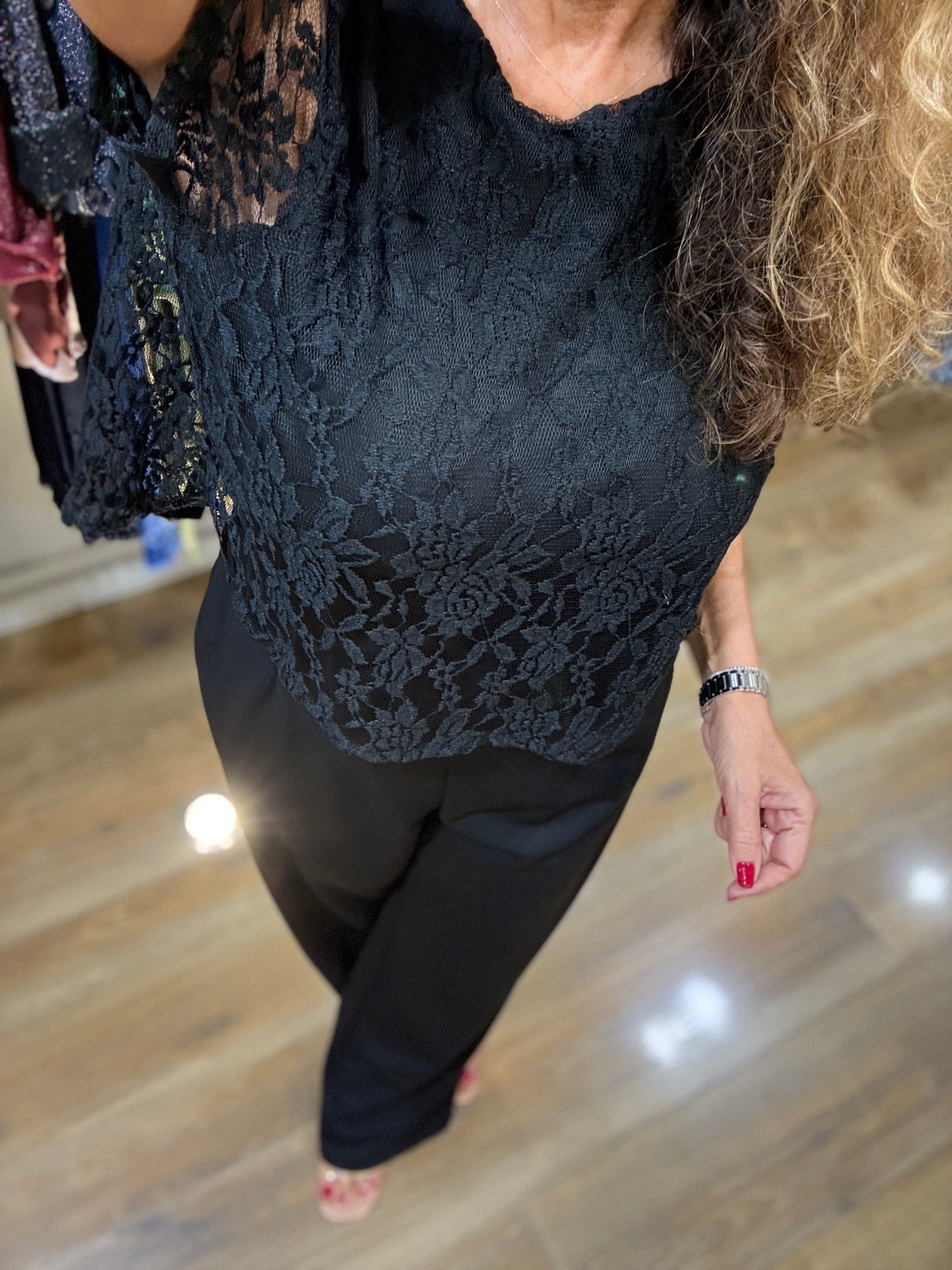 COMBINAISON NOIRE DENTELLE DOS CROISÉ