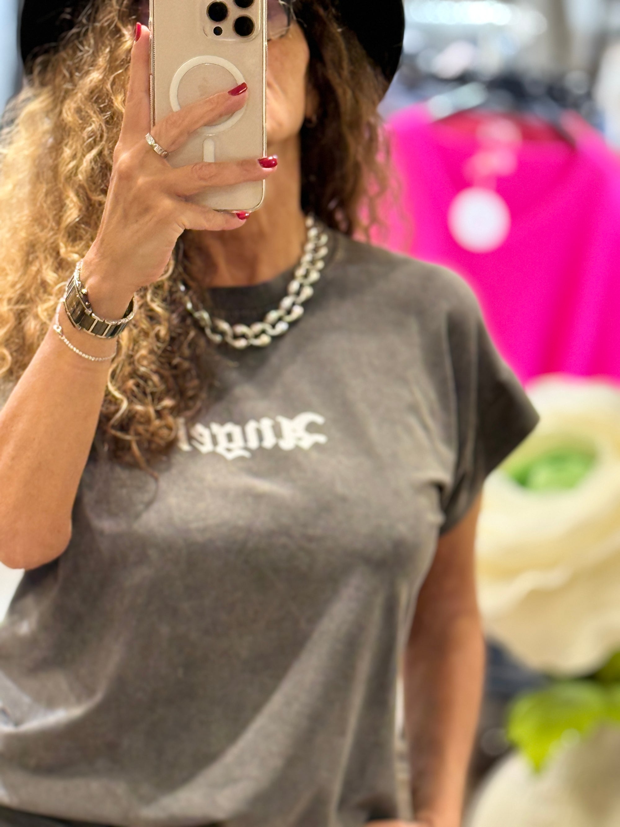 TEE SHIRT ANGE A AILES STRASSÉES