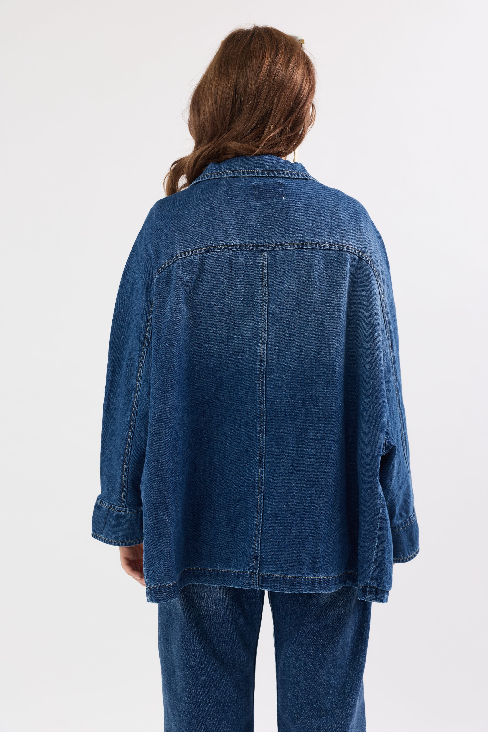 VESTE EN JEAN OVERSIZE DENIM BLEU