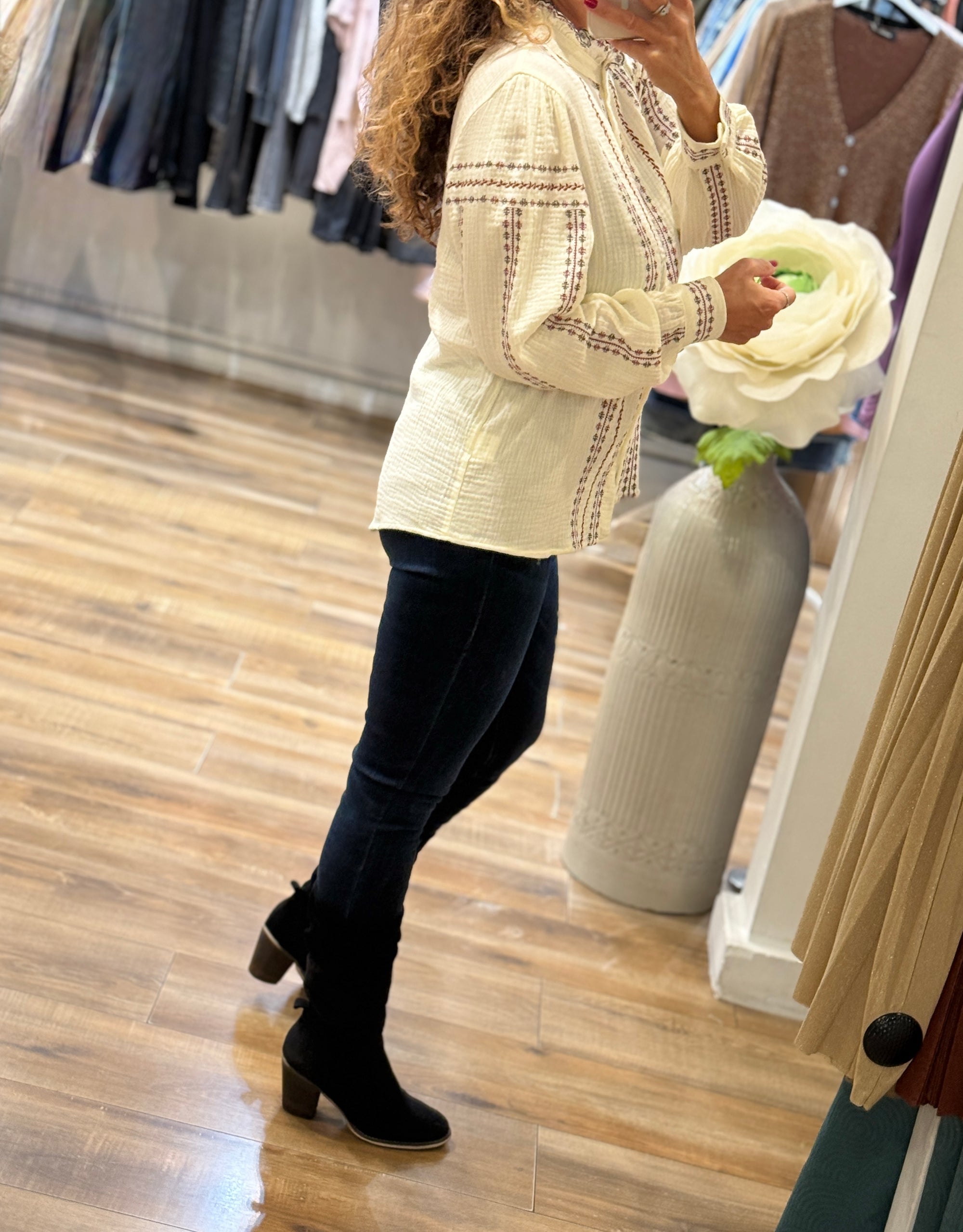 CHEMISE BRODÉE BOHÈME