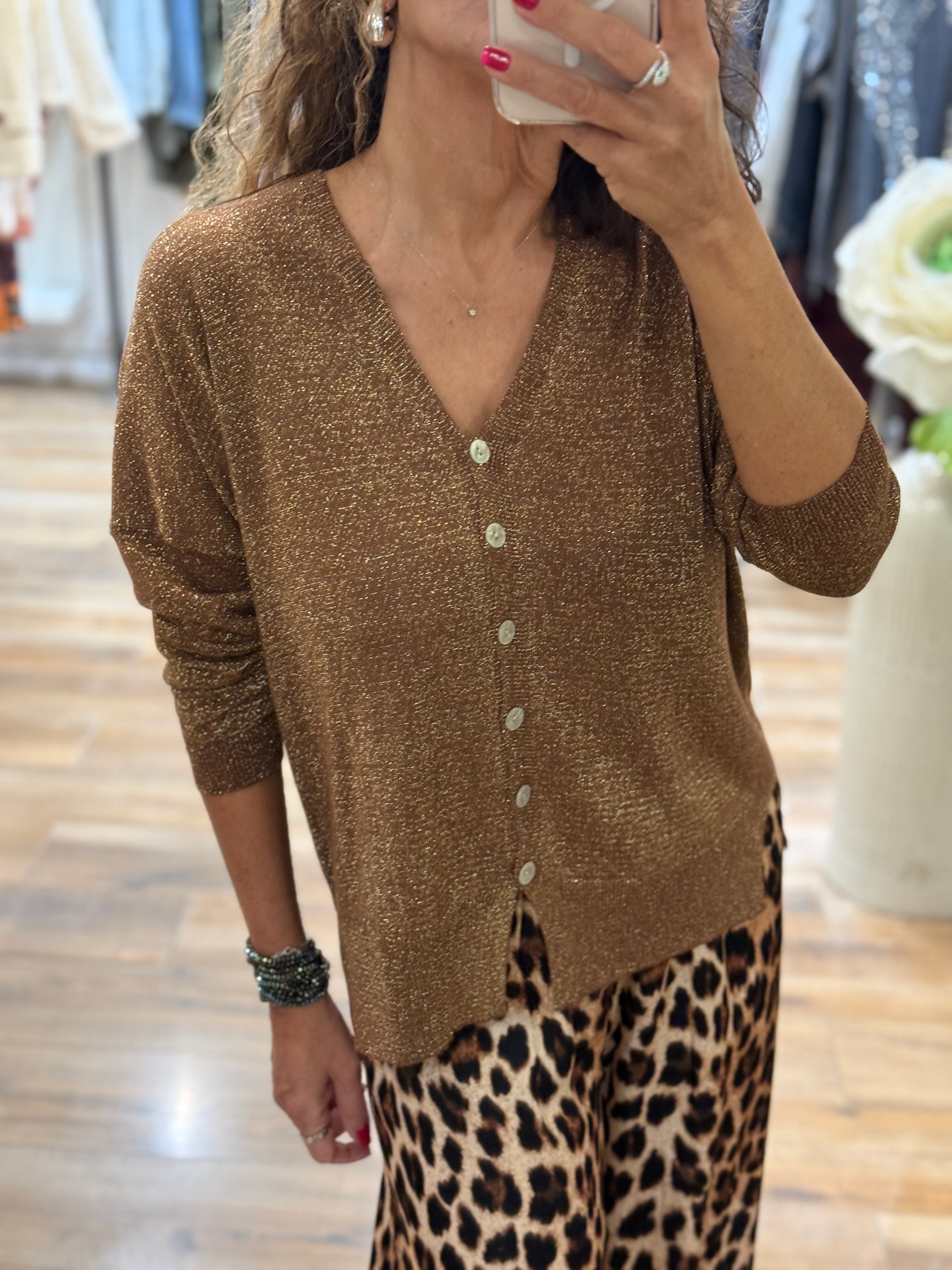 GILET LUREX BRONZE