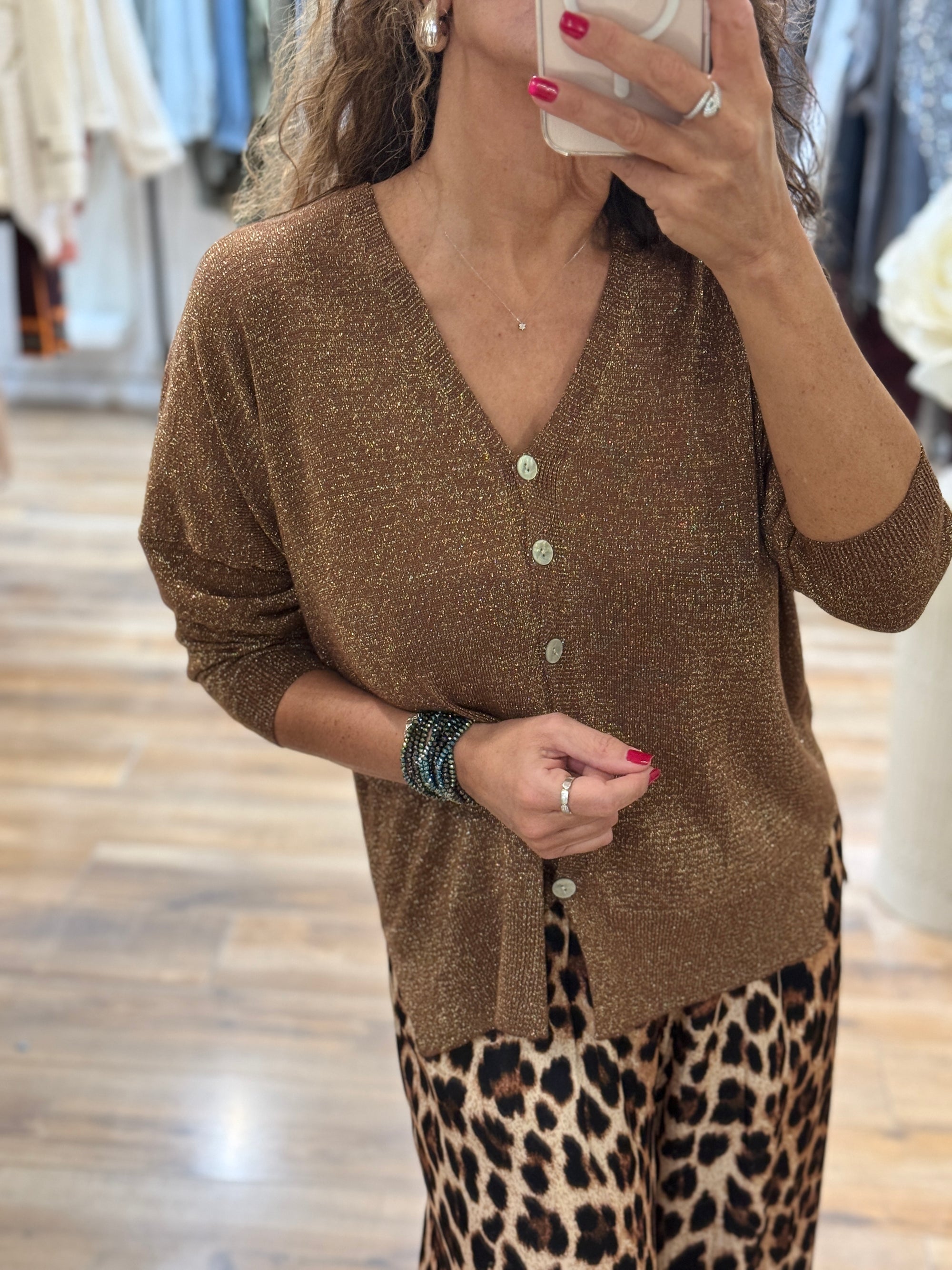 GILET LUREX BRONZE