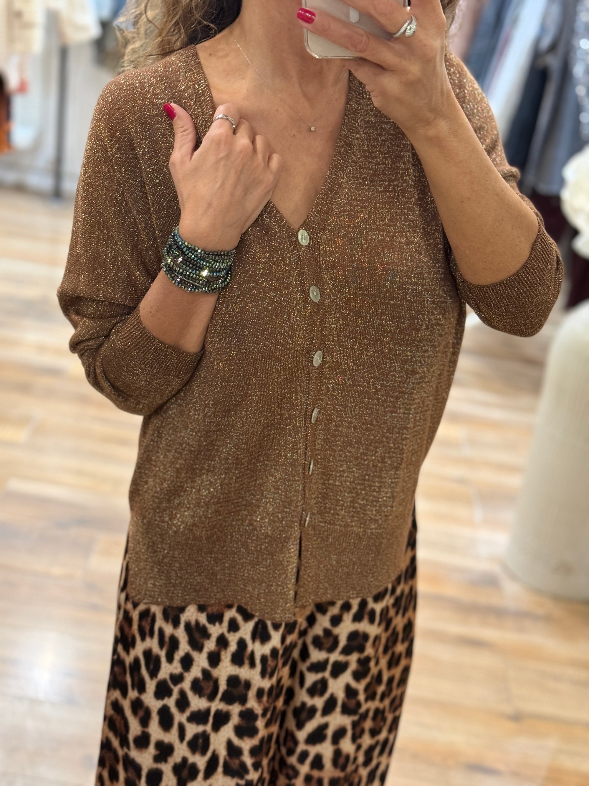 GILET LUREX BRONZE
